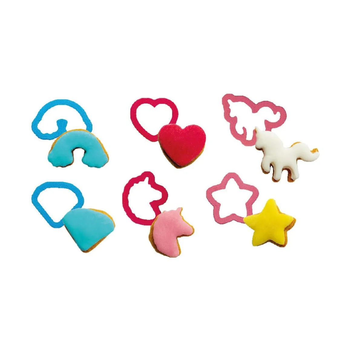 Koekjes Uitsteker Set Unicorn 6-delig