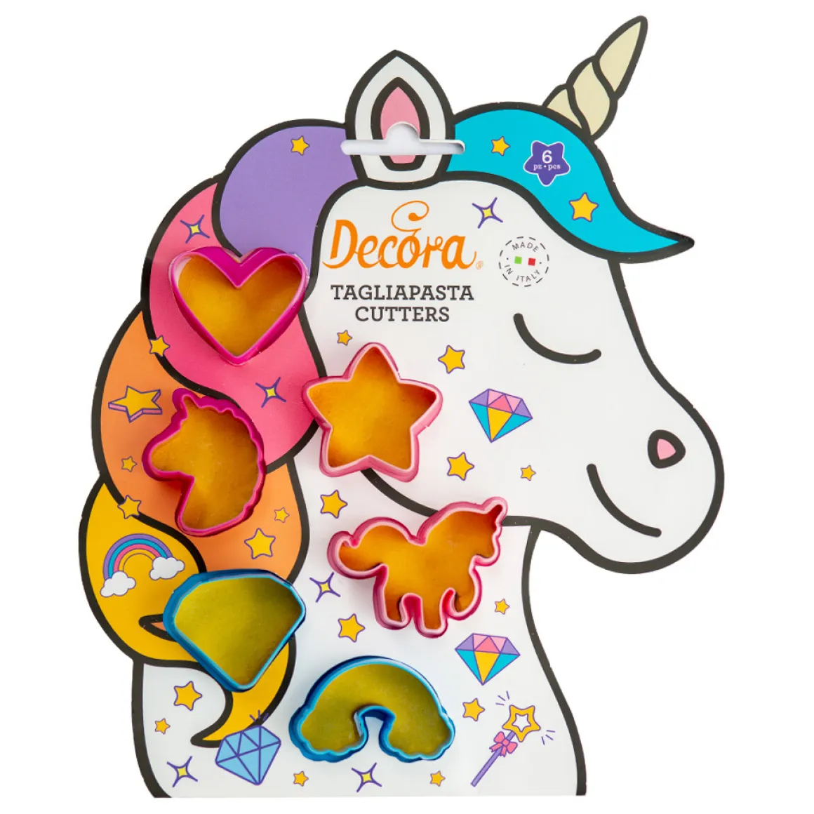 Koekjes Uitsteker Set Unicorn 6-delig