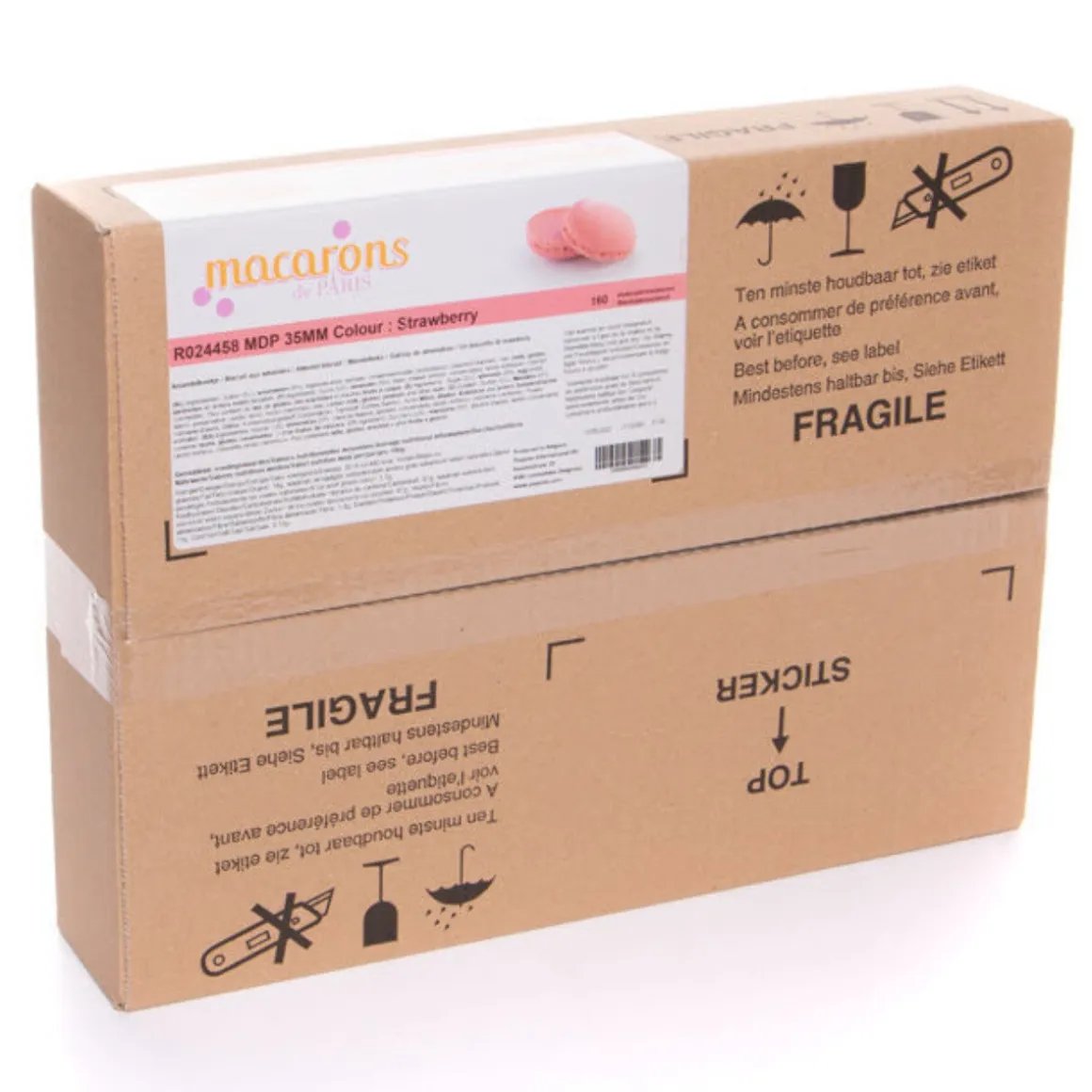 Macarons Aardbei Ø3,5cm 160st.
