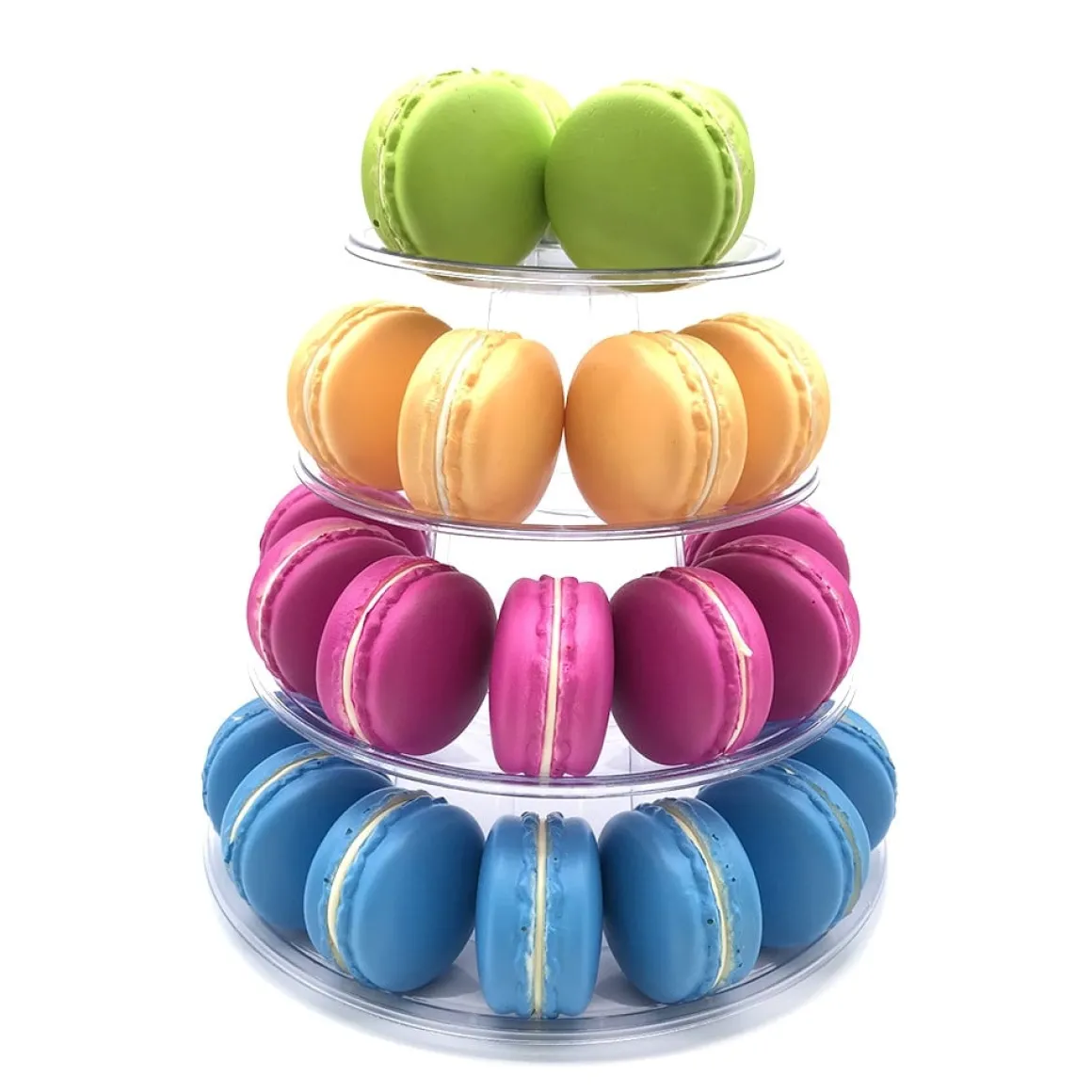 Macaron standaard plastic 4 delig