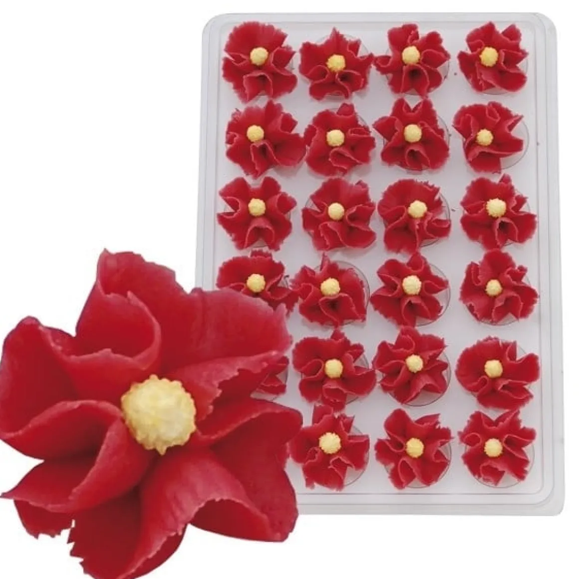 Marsepein Chinese Rozen Rood 35mm (24 st.)