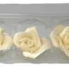 Marsepein Rozen 5 Blads 40mm 5 stuks, Zilver klein