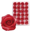 Marsepein Rozen Rood 6-blads 25mm (24 st.)