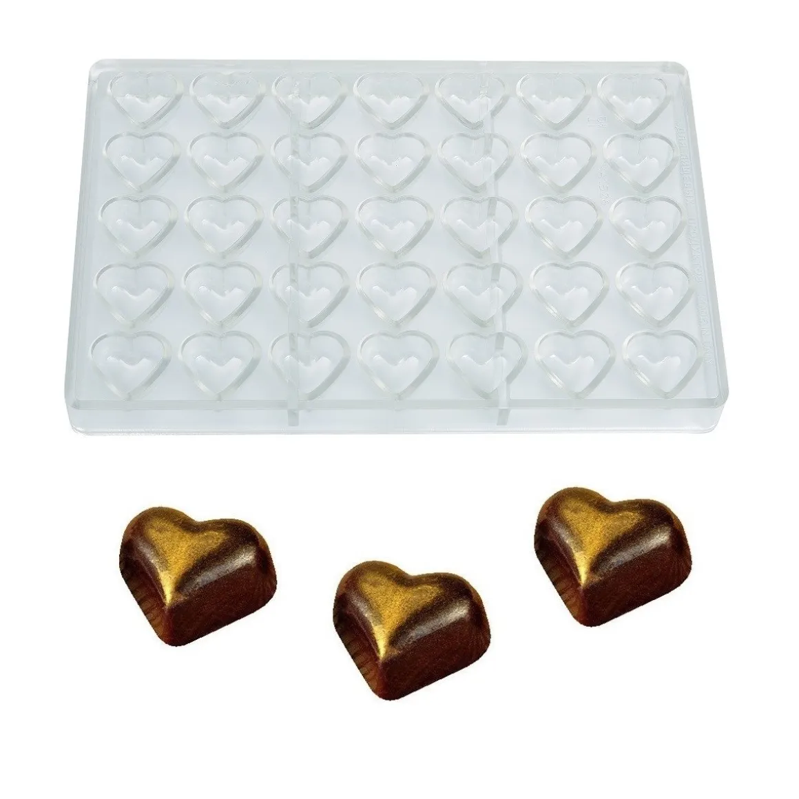 Martellato Bonbonvorm Hart Glad (35x) 35x22 mm
