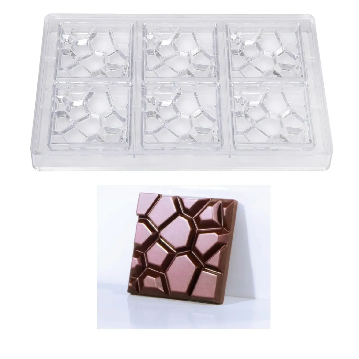 Martellato Chocolademal Stone (6x) 70x70x11mm