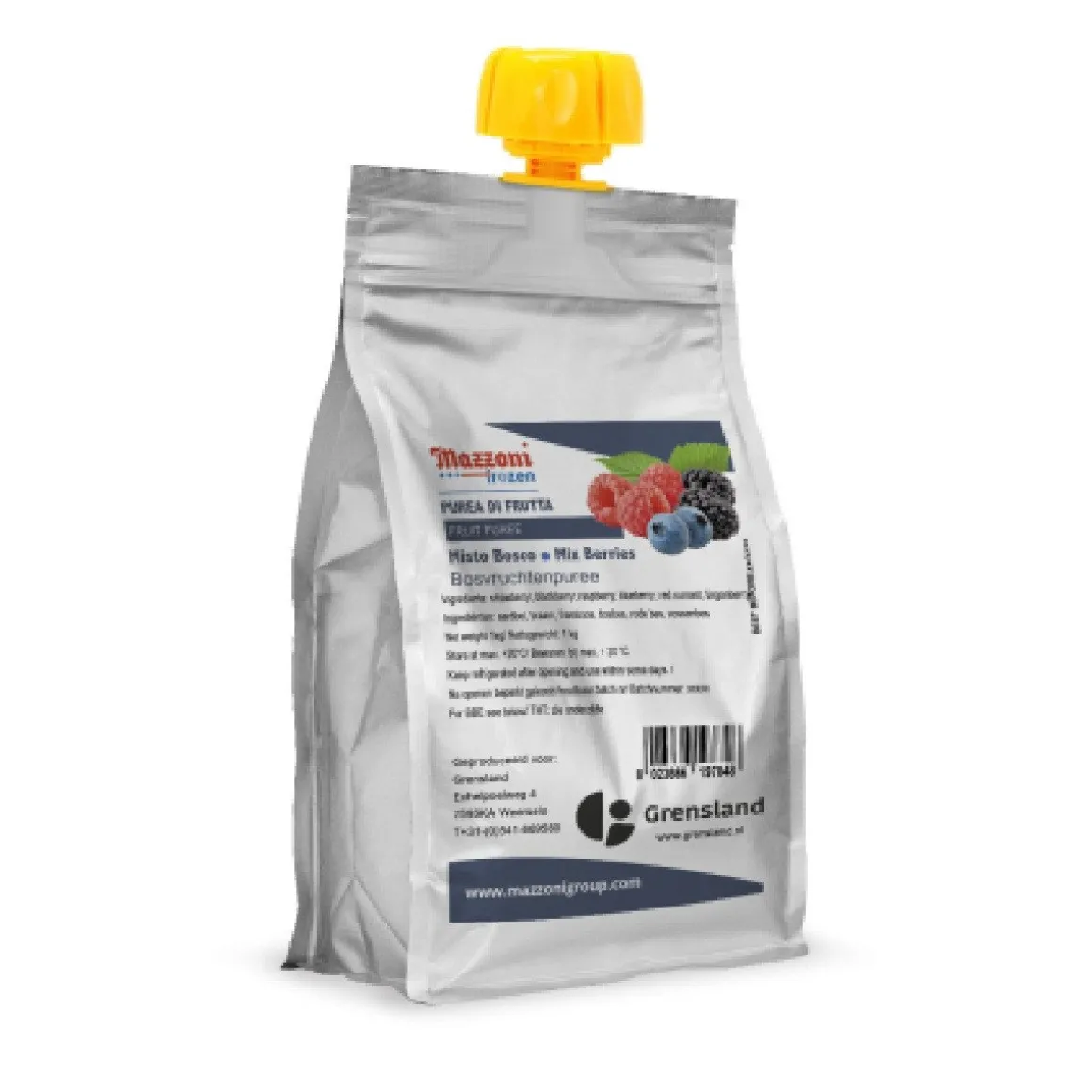 Mazzoni 100% Fruitpuree Bosvruchten 1kg
