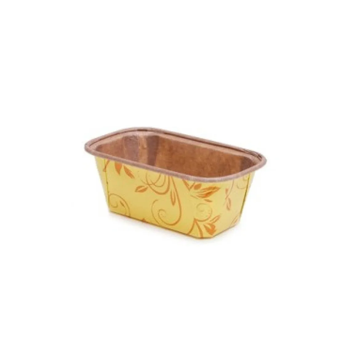 Mini Cakevorm Karton 8x4x4cm Geel (per stuk)