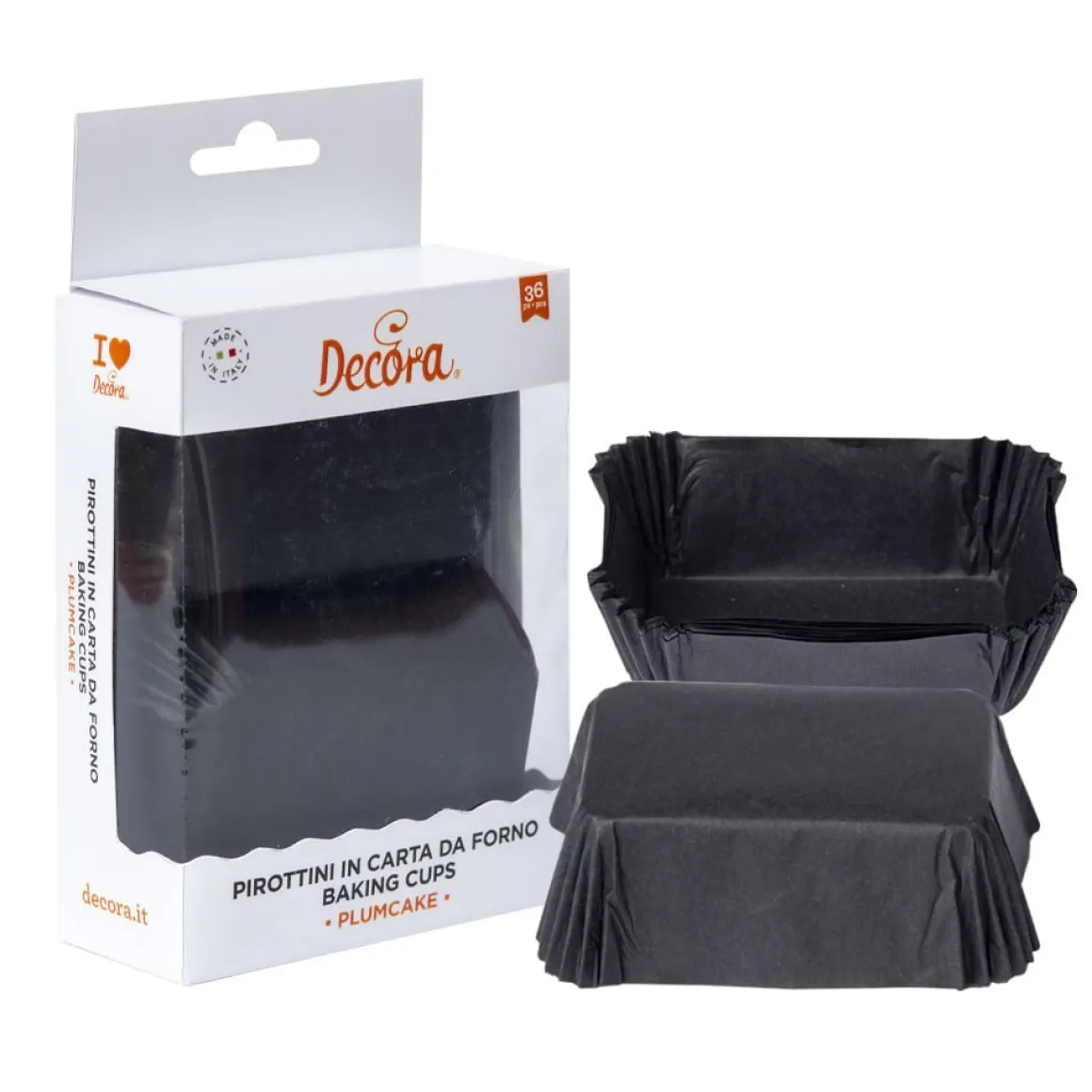 Mini Plumcake Bakvorm Zwart 80x50x32(h)mm 36 stuks