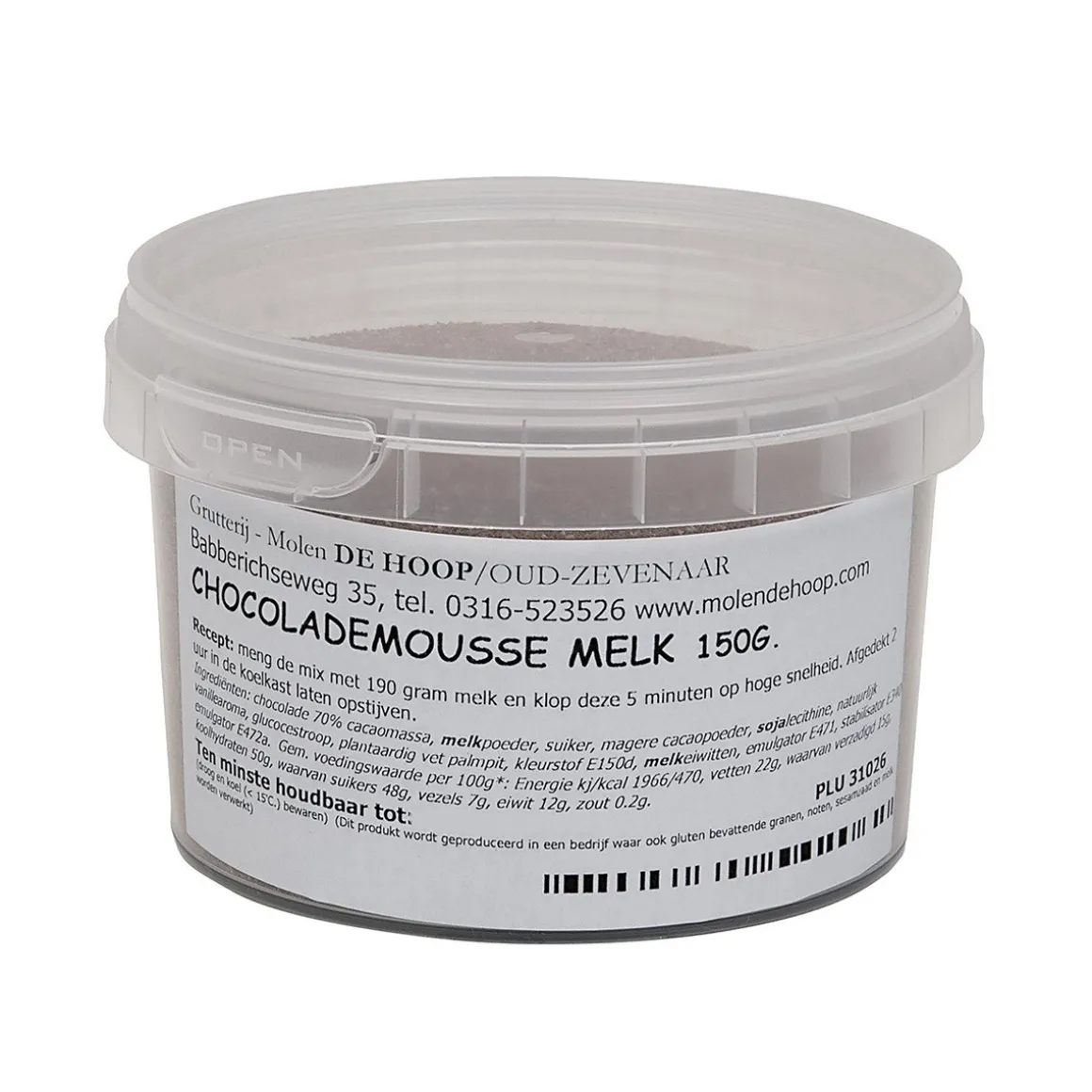 Molen de Hoop Bavarois Chocolademousse Melk 150gr