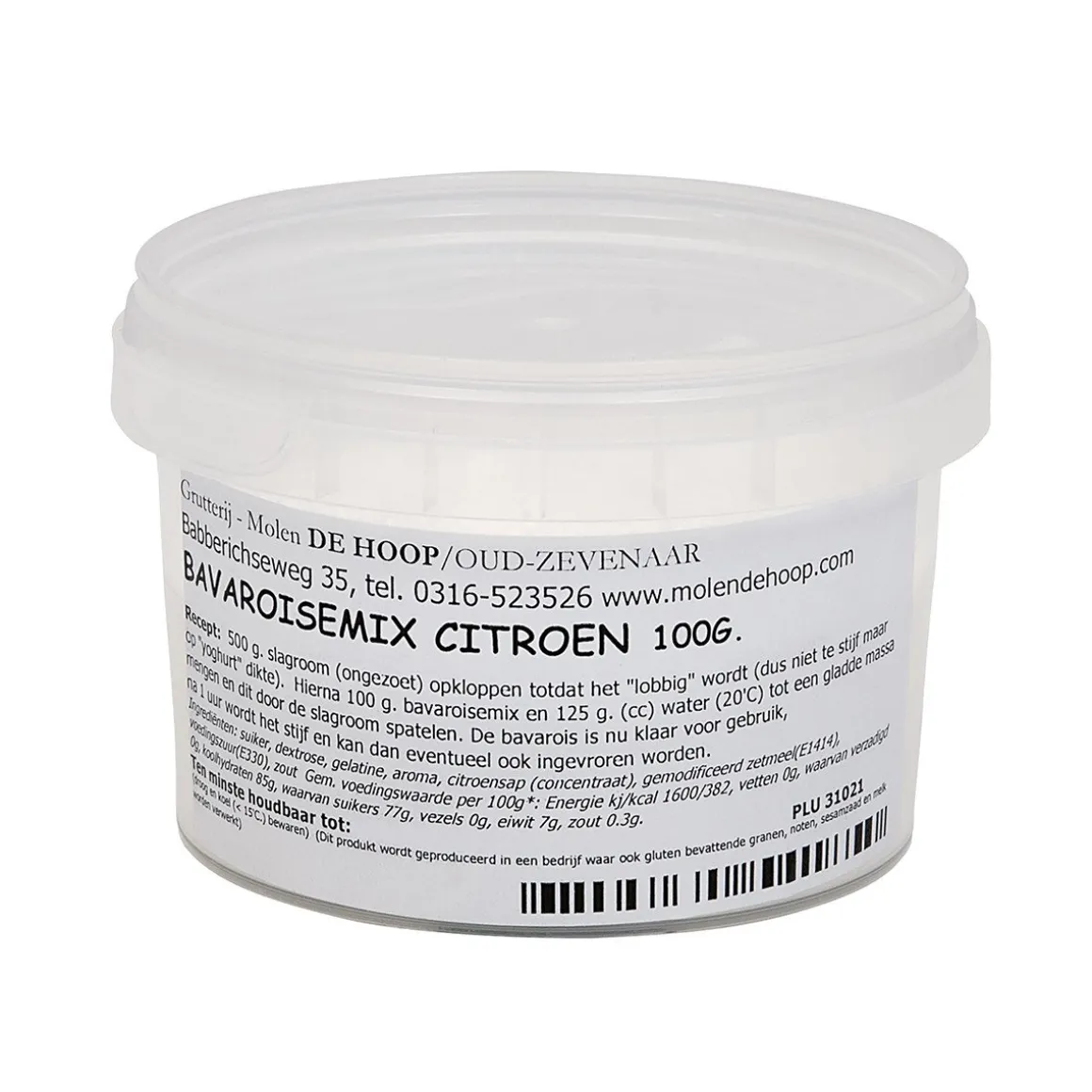 Molen de Hoop Bavarois Citroen 100gr