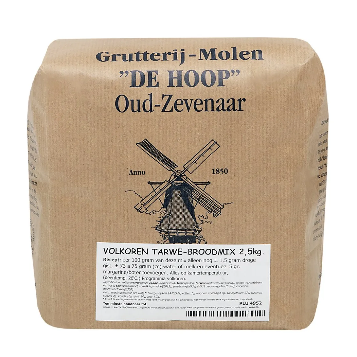 Molen de Hoop Volkoren Tarwe Broodmix 2,5kg