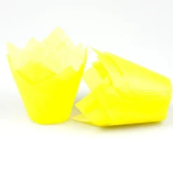 Muffin cups tulpmodel Geel 200 st.