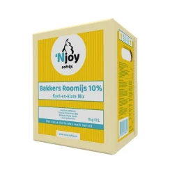Njoy IJsmix Vloeibaar K+K Bakkers Roomijs 10% (10 liter)