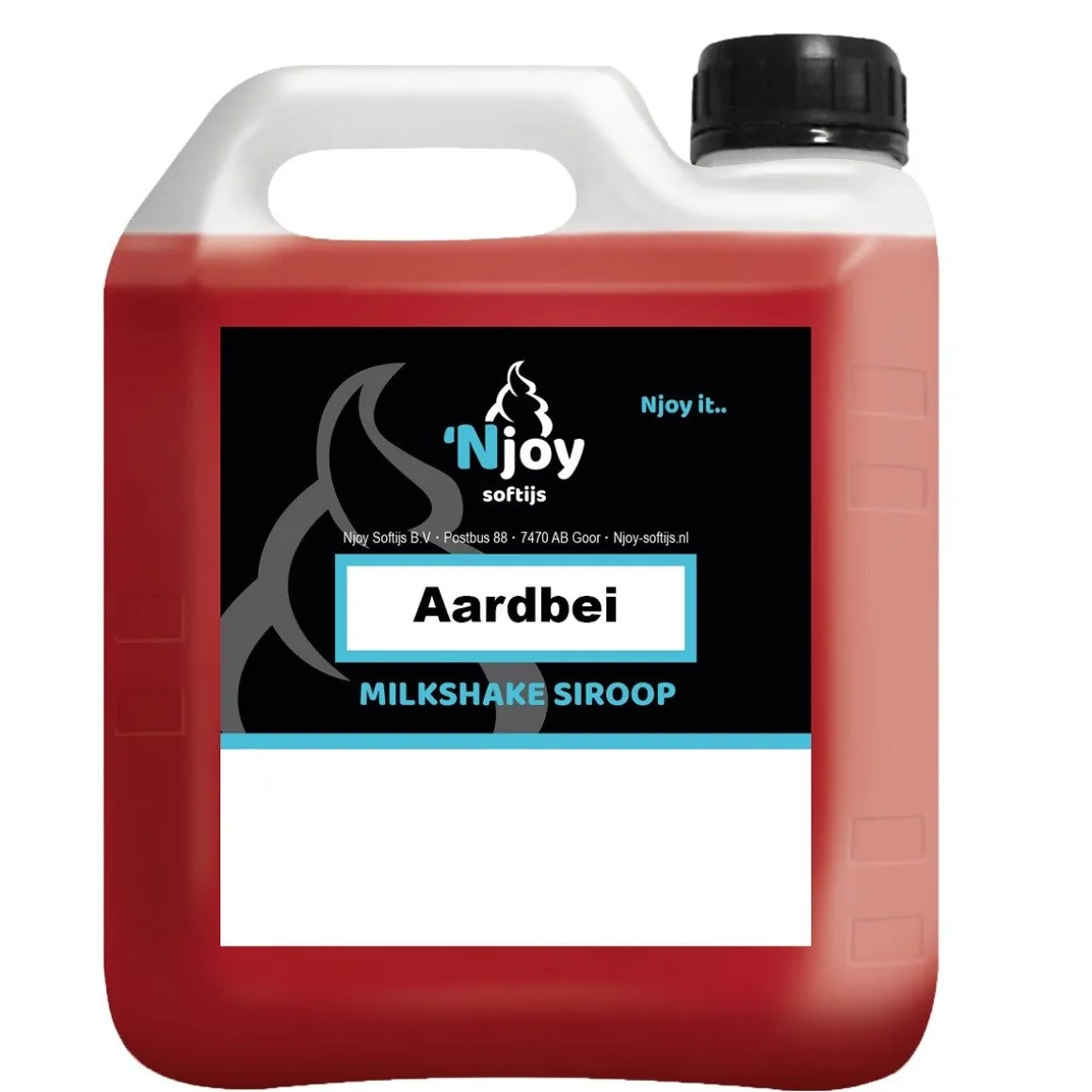 Njoy Milkshake Siroop Aardbei (2 liter)