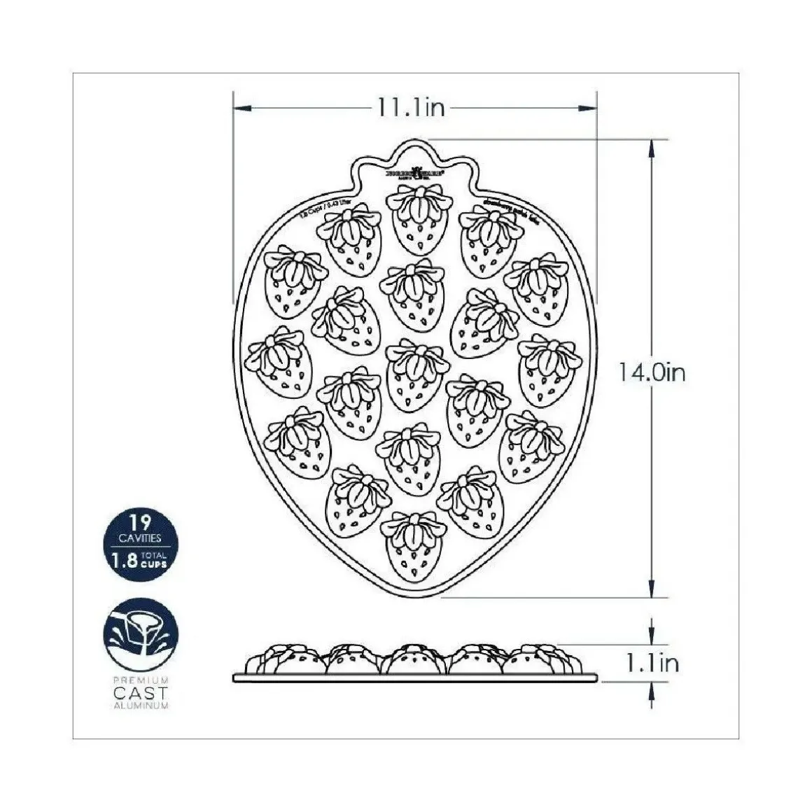 Nordic Ware Mini Aardbei Bakvorm