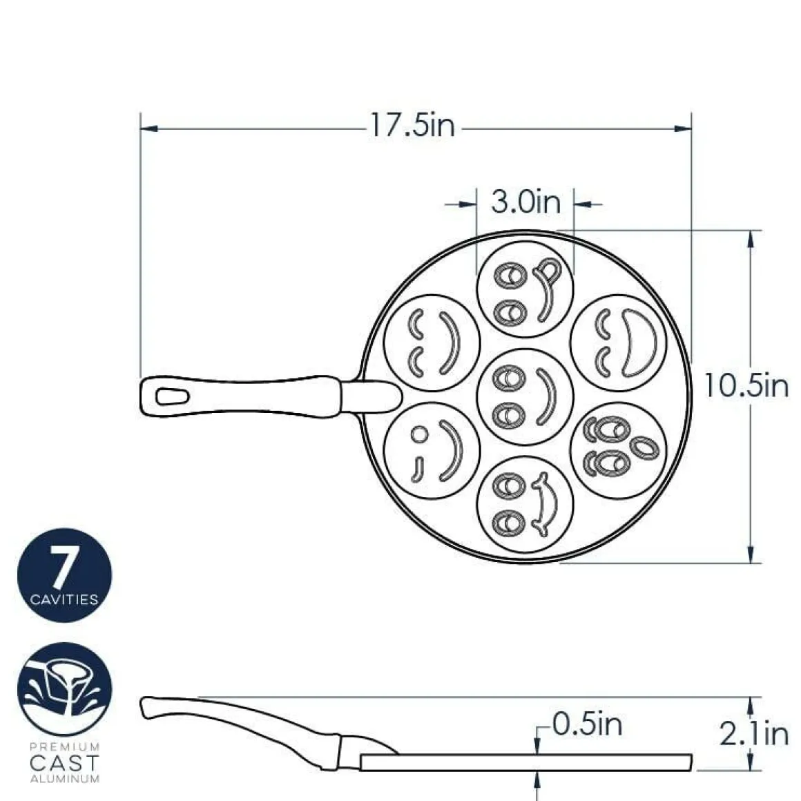 Nordic Ware Pancake Pan Smiley
