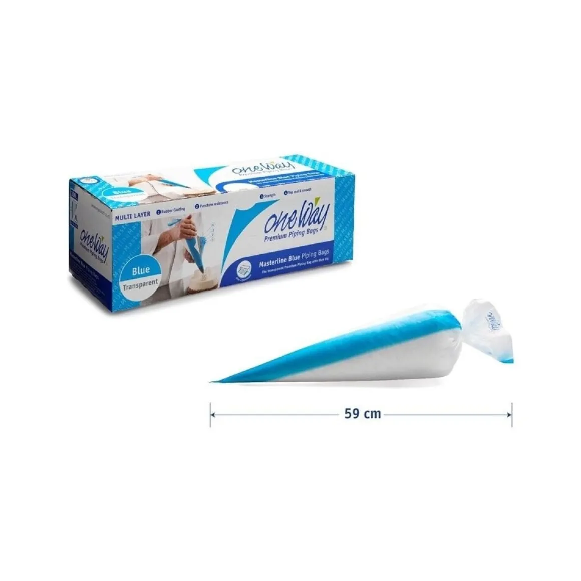 One Way Wegwerp Spuitzak Masterline Blue 100st. - 59x28cm