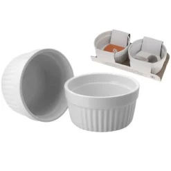 Ovenschaal Porselein (Creme Brulee) Ø8,5x4,6cm Set/2