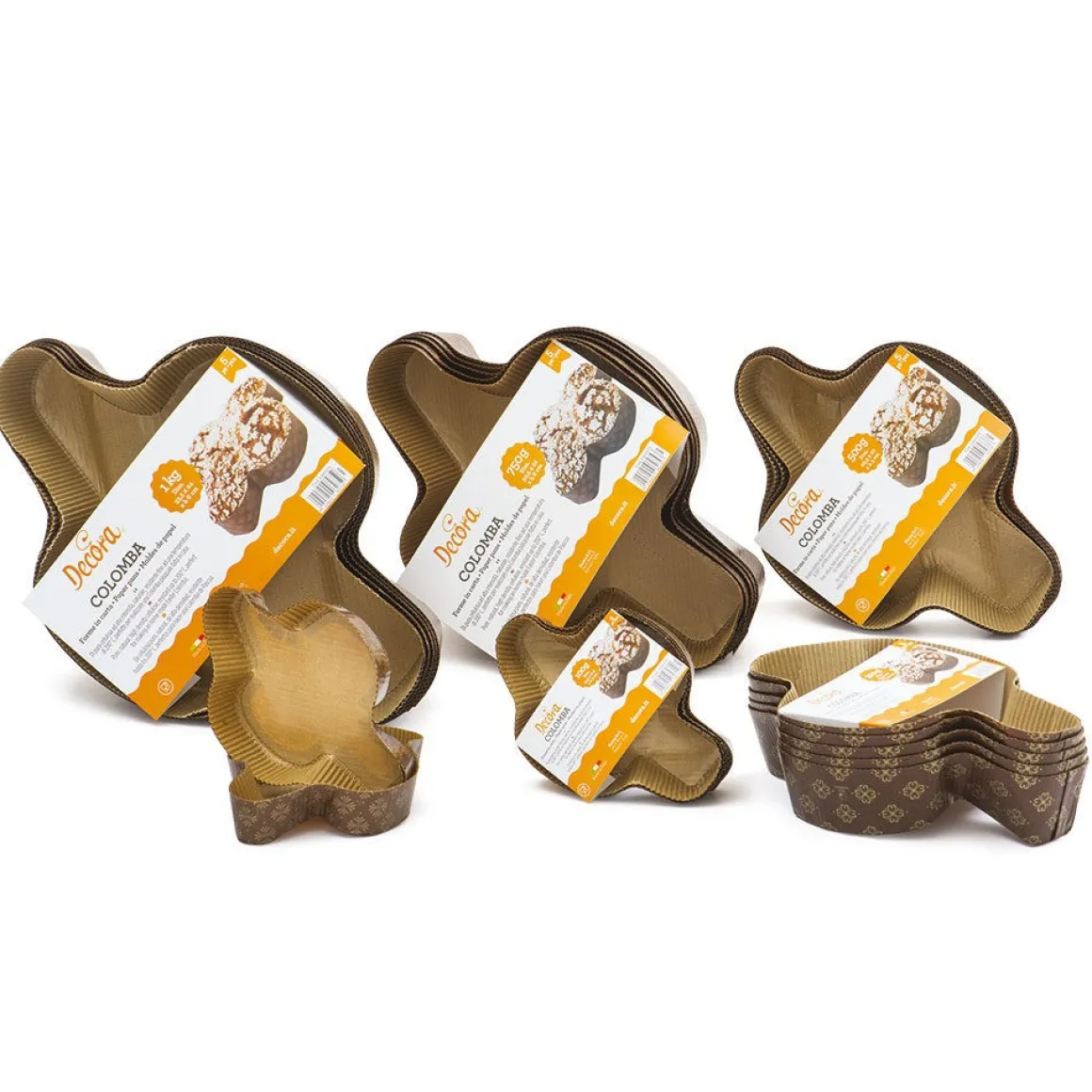 Panettone Bakvorm Colomba 500g 5 stuks