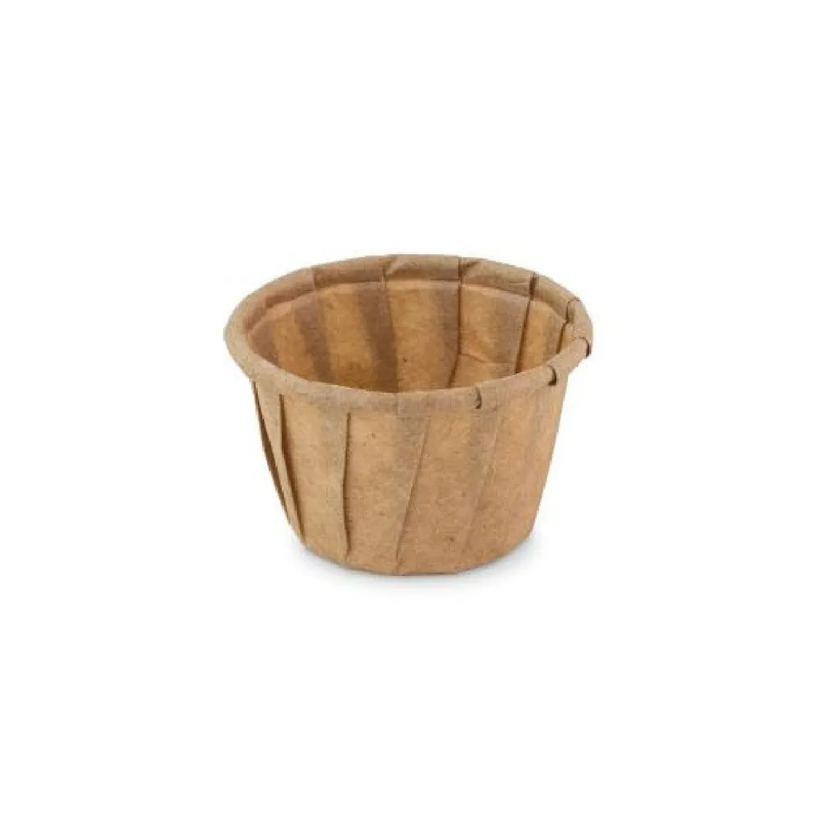 Papieren Bakje Rond Bruin Ø3,5x2,1cm 200st.