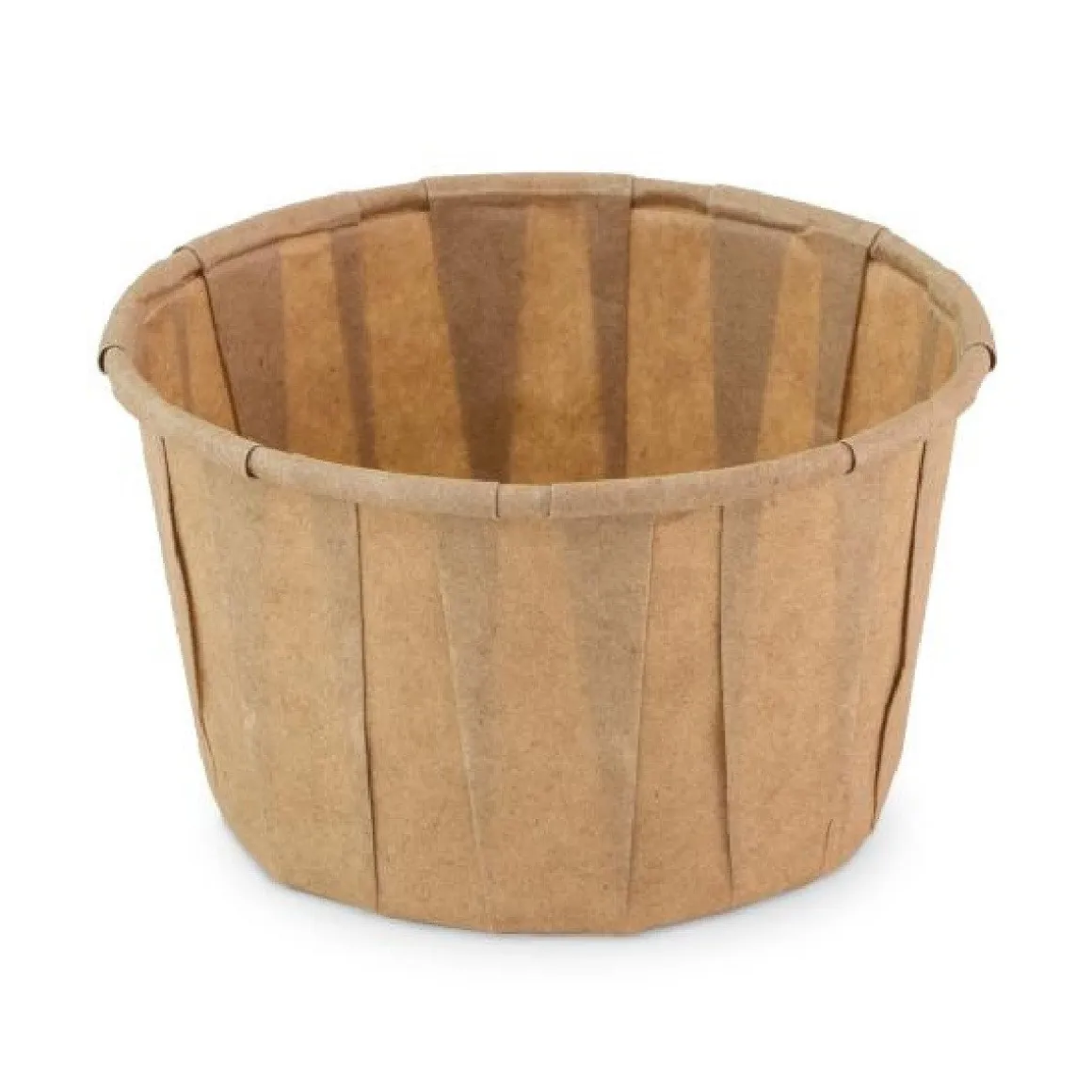 Papieren Bakje Rond Bruin Ø7x4,3cm 100st.