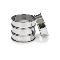 Patisse Flan/Cake ringen RVS Ø8cm Set/4