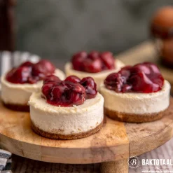 Patisse Mini Cheesecake Bakvorm Losse Bodems Silver-Top Ø8cm