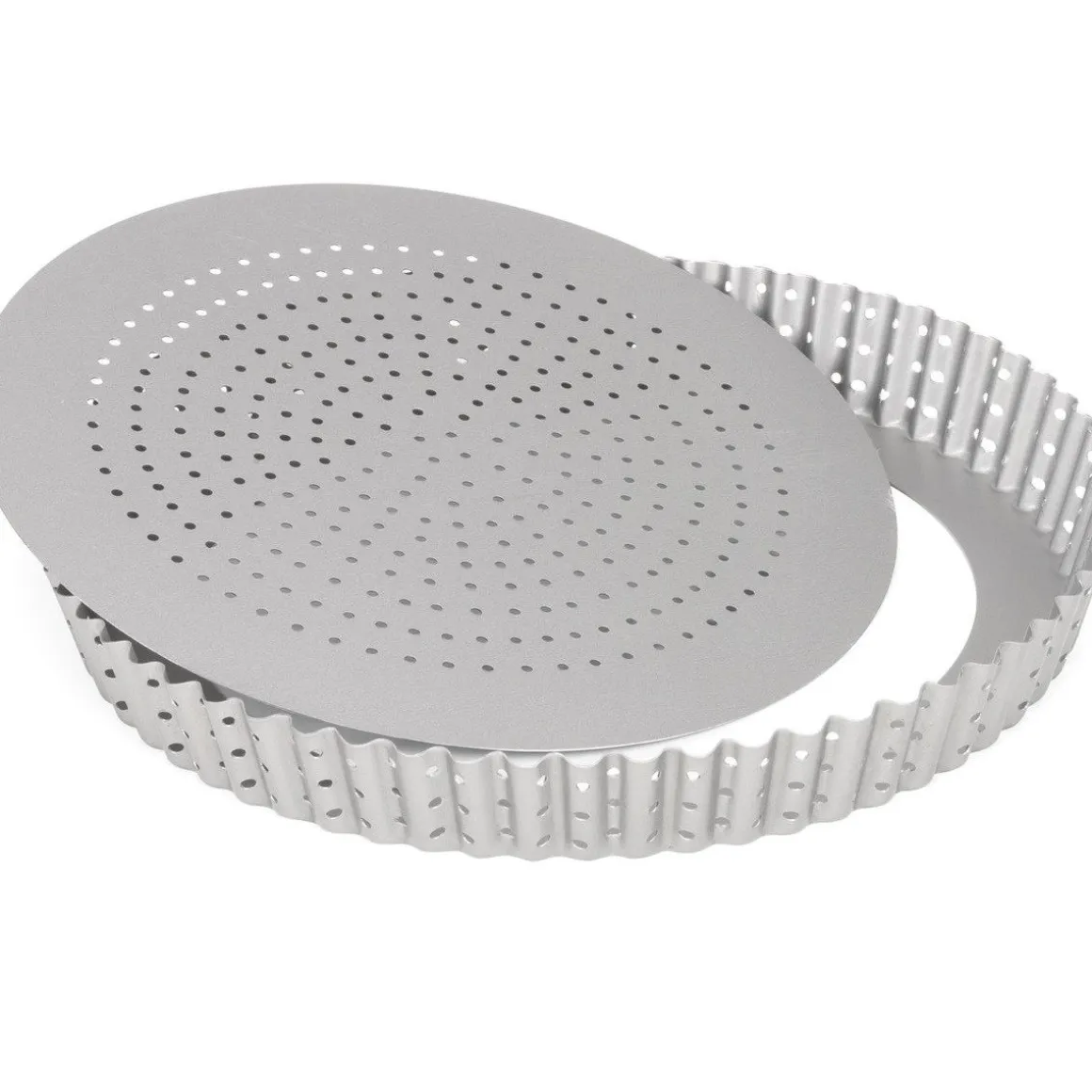 Patisse Quichevorm Geperforeerd Losse Bodem Silver-Top Ø28cm