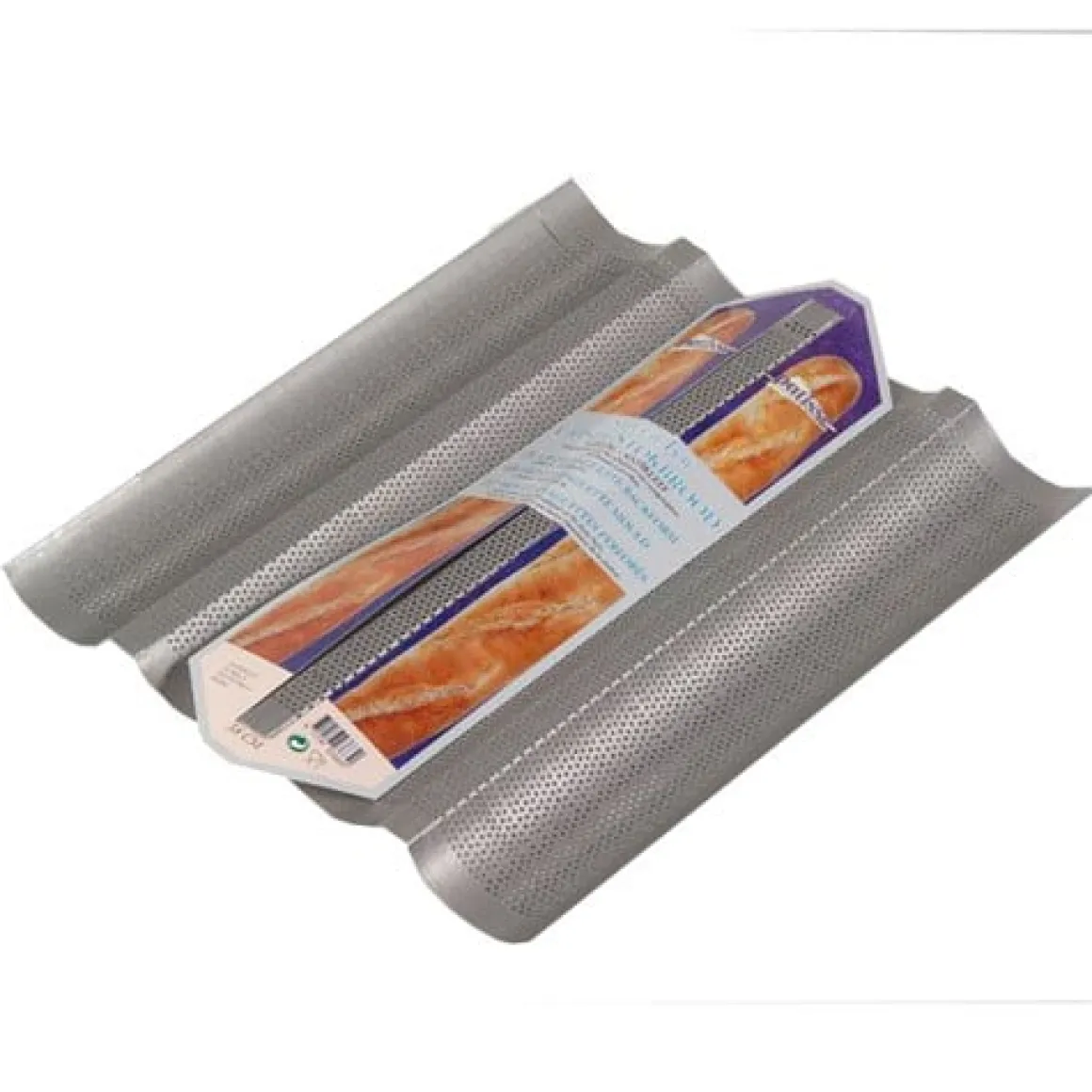 Patisse Stokbroodvorm 4-delig Silver-Top 38cm