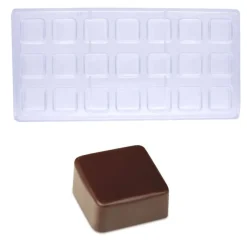 Pavoni Bonbonvorm Vierkant Smooth (21x) 26x26mm