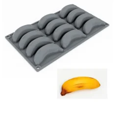 Pavoni Siliconen Vorm Banaan 90x40,5mm (12) 30x17,5cm