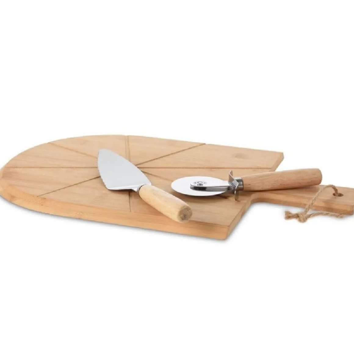 Pizza Snijplank 43x30cm (Incl. Pizzasnijder en Pizzaschep)
