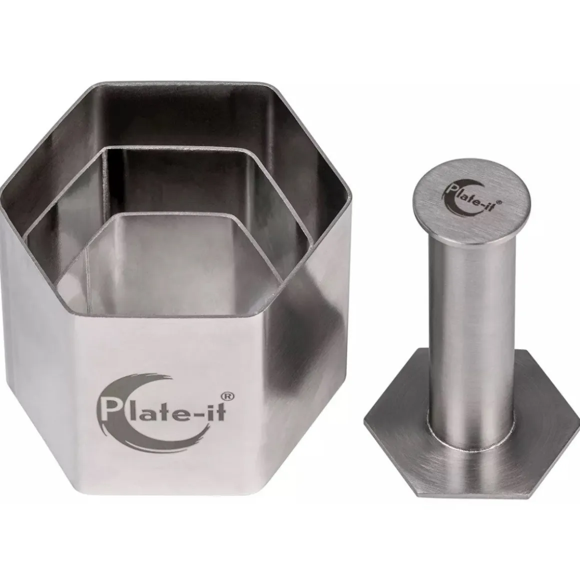 Plate-it Garneerringen Hexagon met Pusher Set/4