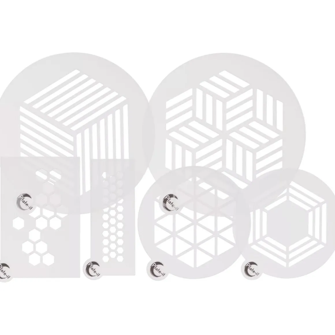 Plate-it Stencil Hexagon Set/6