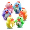 Pluche Decoratie Kuikens Gekleurd Met Strik 4cm, 24 stuks