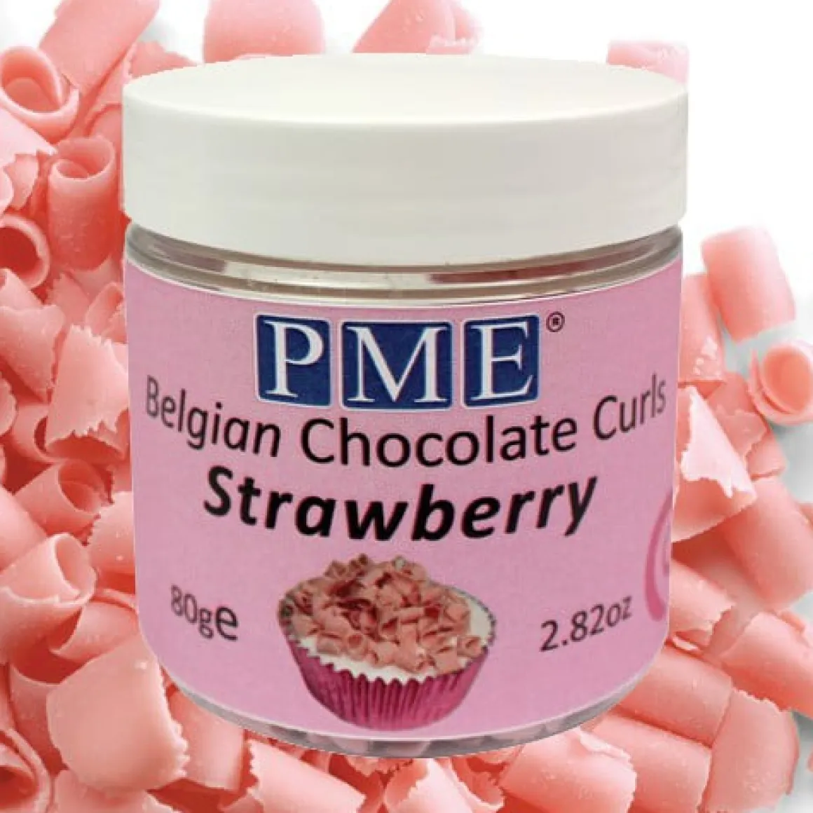 PME Chocoladekrullen Aardbei 85 gram