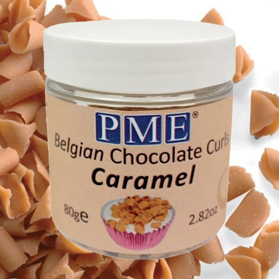 PME Chocoladekrullen Caramel 85 gram