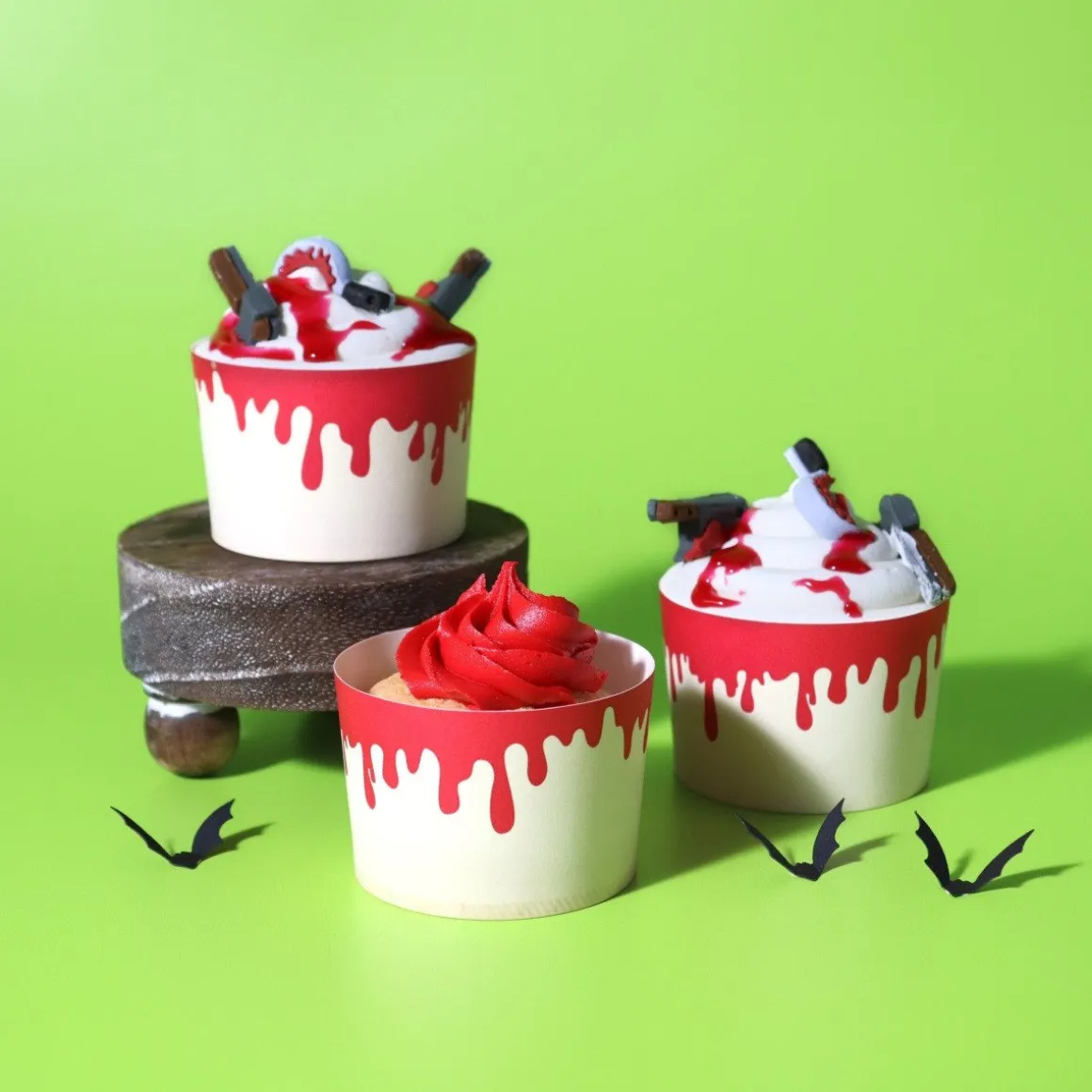 PME Halloween Cupcake Vormpjes Druppelend Bloed Ø45mm 12st**