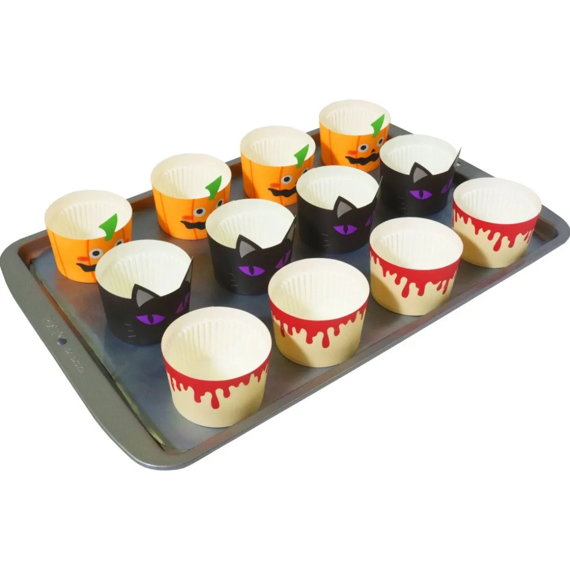 PME Halloween Cupcake Vormpjes Zwarte Kat Ø45mm 12st.