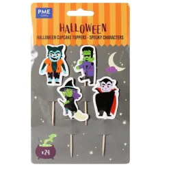 PME Halloween Taartprikkers Griezelige Personages 24st.