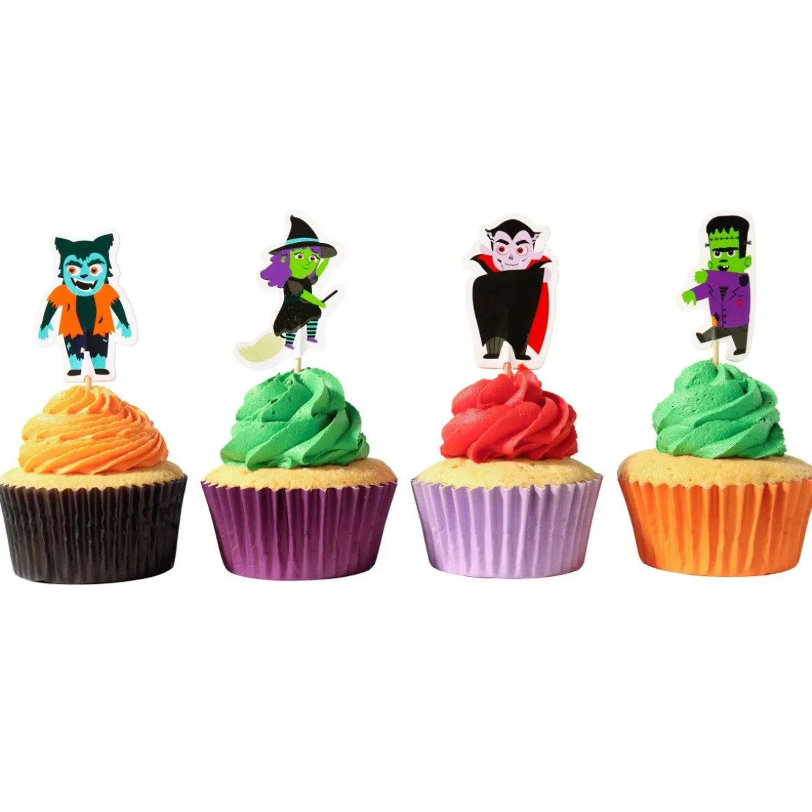 PME Halloween Taartprikkers Griezelige Personages 24st.