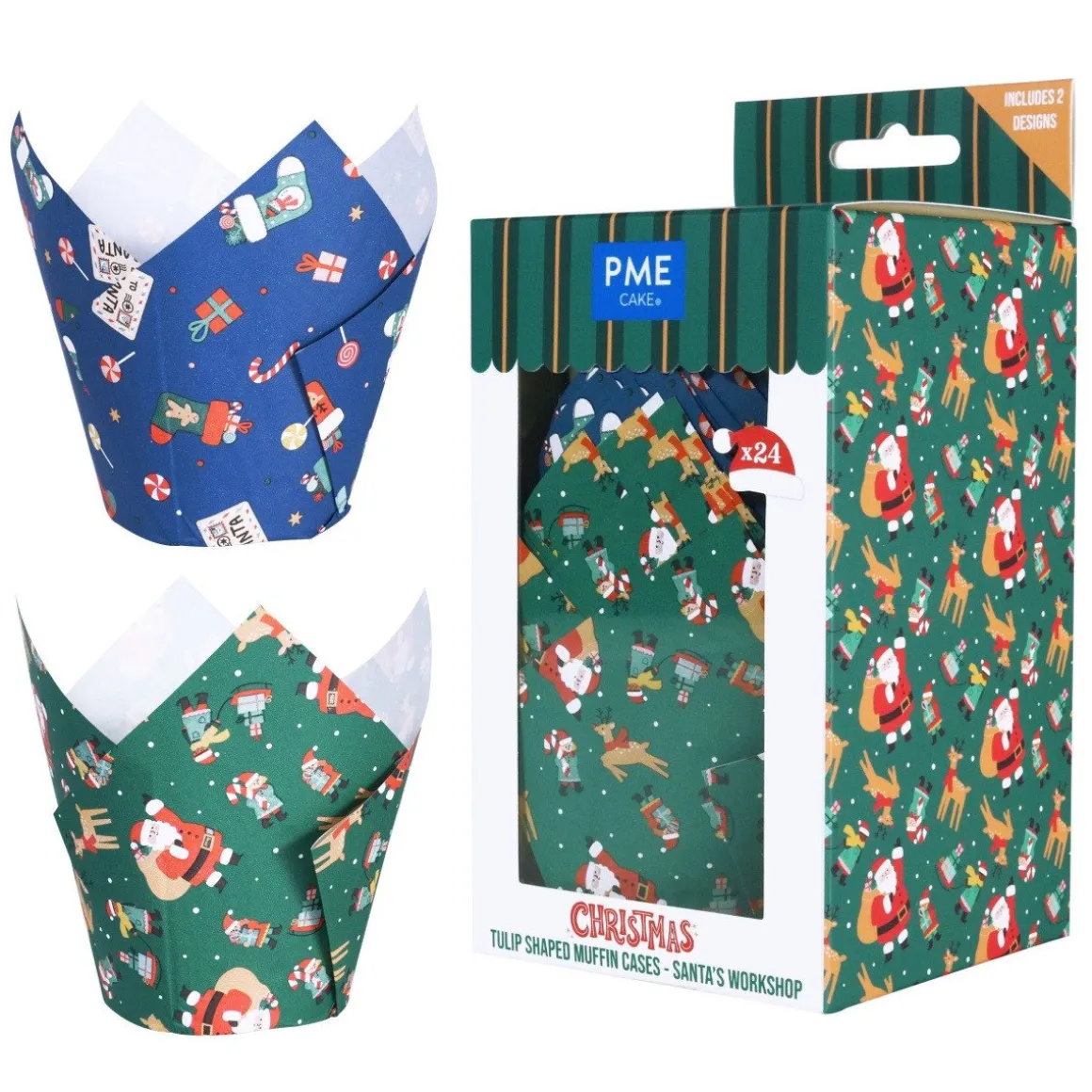 PME Muffin Cups Kerstman 24st