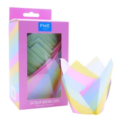 PME Muffin Cups Regenboog Strepen 24st