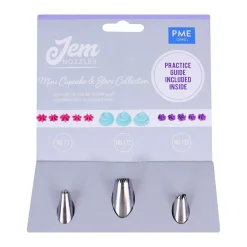 PME Spuitmondjes Mini Cupcakes & Sterren Set/3