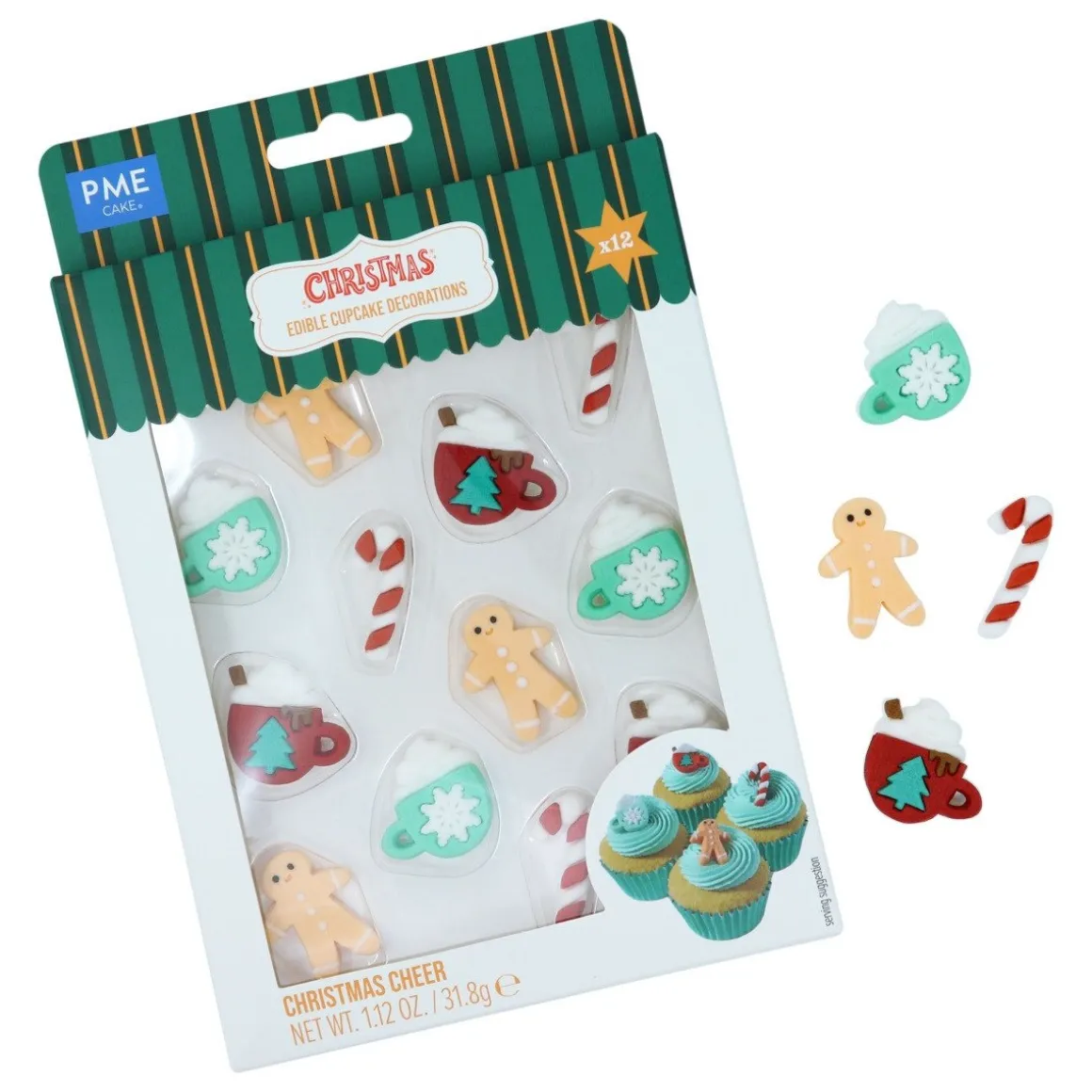 PME Suikerdecoratie Christmas Cheer 12st.