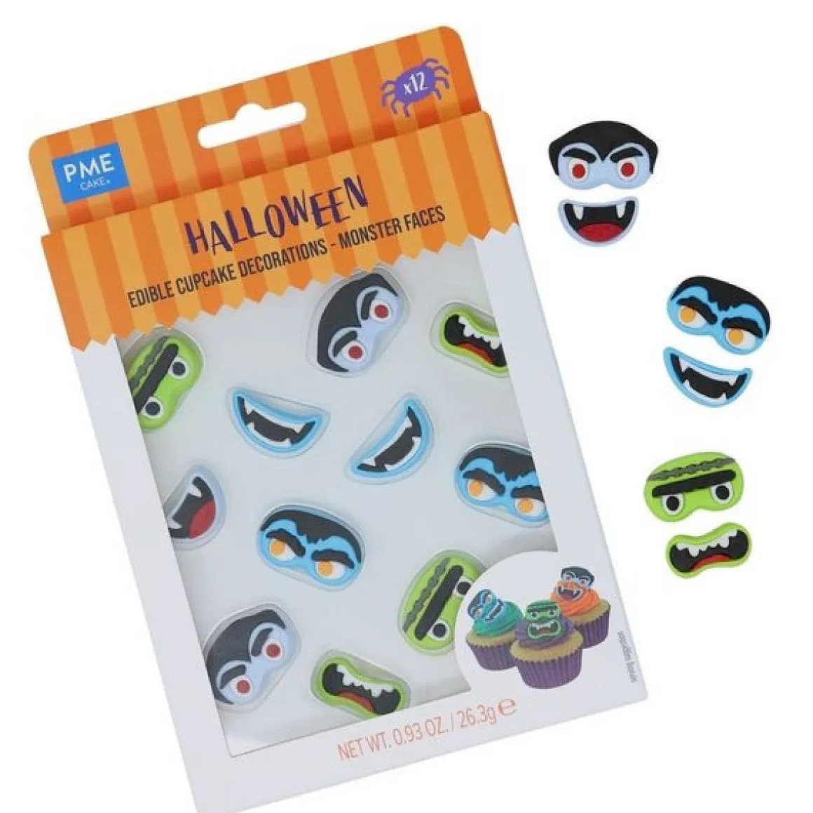 PME Suikerdecoratie Halloween Monsters 12st.
