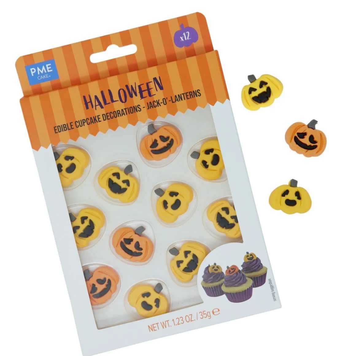 PME Suikerdecoratie Halloween Pompoenen 12st.