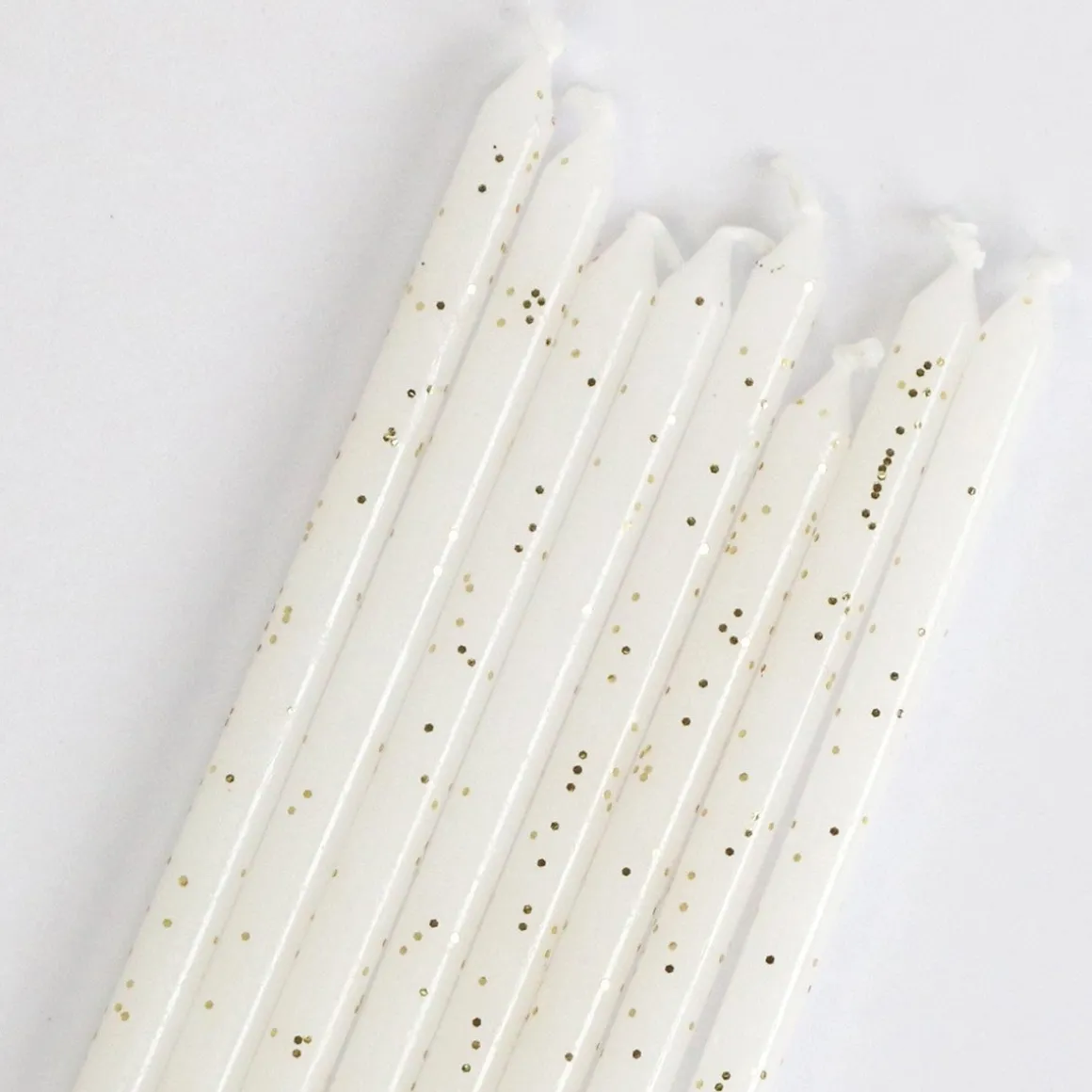 PME Taartkaarsjes Glitter Wit Extra Lang (15cm) Set/16