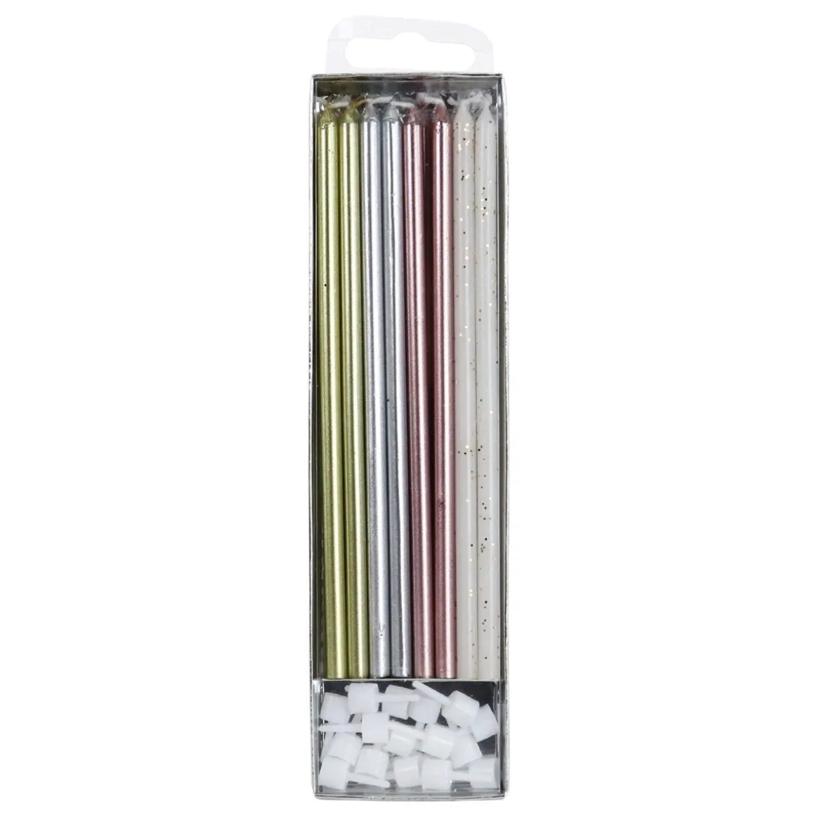 PME Taartkaarsjes Kleurmix Extra Lang (15cm) Set/16