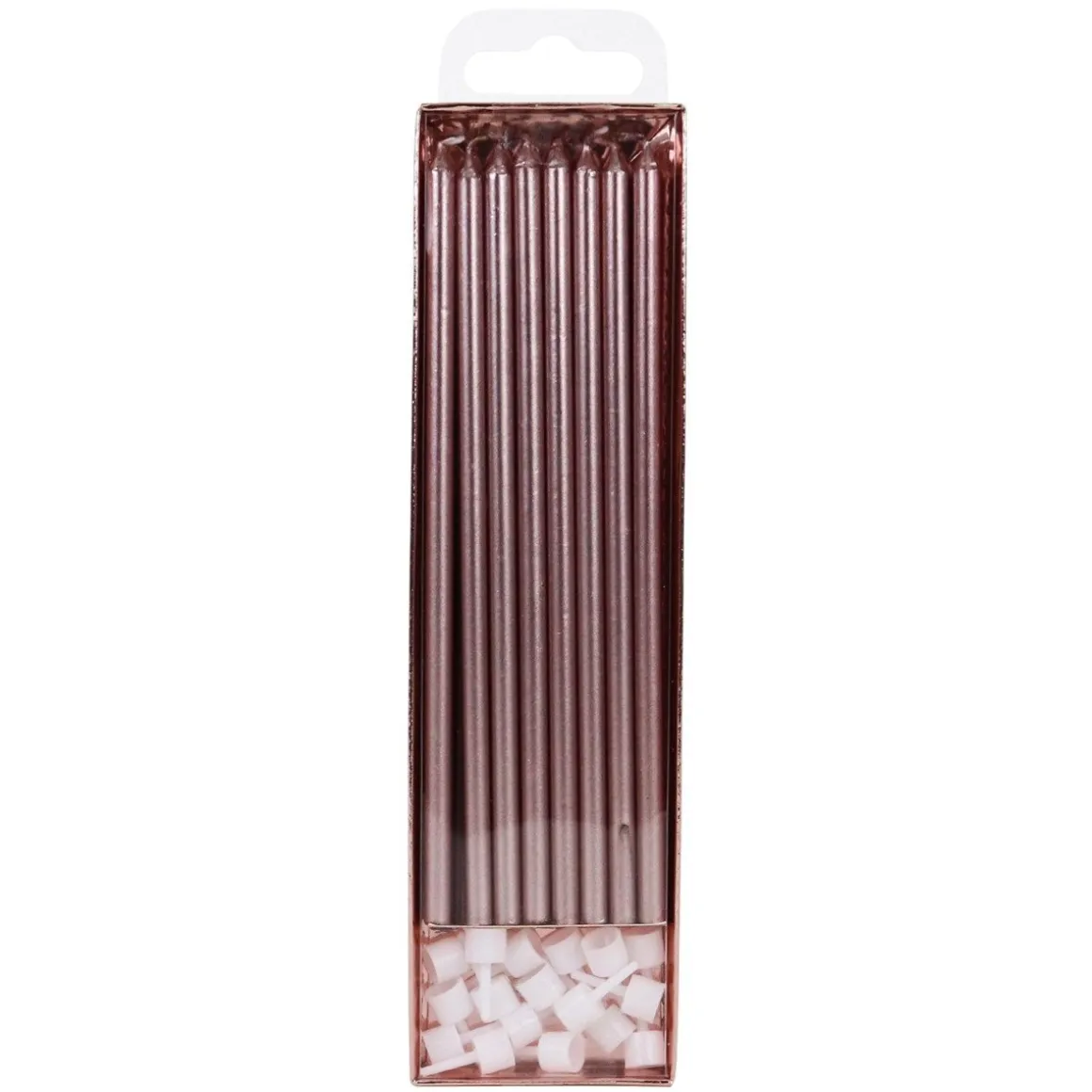 PME Taartkaarsjes Rose Goud Extra Lang (15cm) Set/16